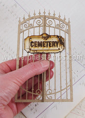 Etched Cemetery Sign