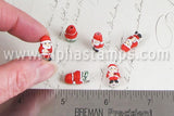Tiny Ceramic Santa Claus Bead