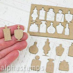 Small Chipboard Apothecary Jar Shapes