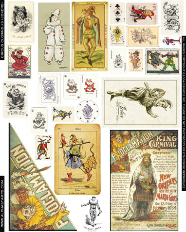 Clowns #5 Collage Sheet