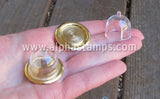 Clear Cake Dome on Gold Tray