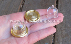 Clear Cake Dome on Gold Tray