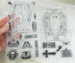 3D Coffin Clear Stamp Set*