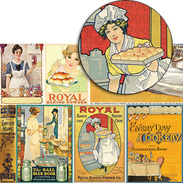 Cookbooks ATC Book Covers Collage Sheet