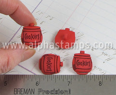 Red Cookie Jar Buttons - Set of 2 *