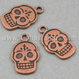 Antique Copper Skull Charms