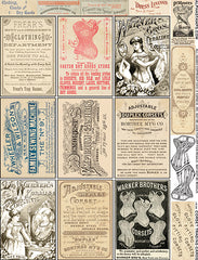 Corset Trading Cards Collage Sheet