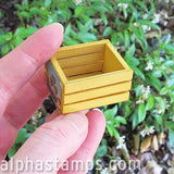 Tall Wooden Fruit Crate with Decal