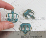 Large Patina French Crown Charm*