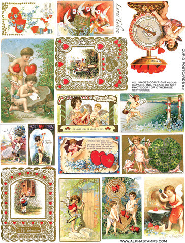 Cupid Postcards #2 Collage Sheet