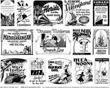 Art Deco Travel Ads Collage Sheet