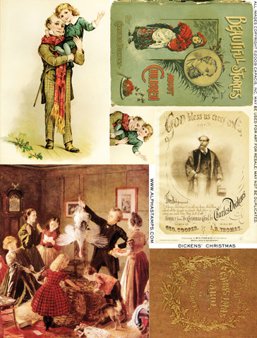 Dickens Christmas Collage Sheet