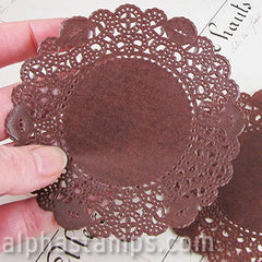 4 Inch Brown Glassine Paper Doilies - SOLD OUT