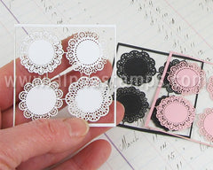 Tiny Doilies - Black - Set of 4