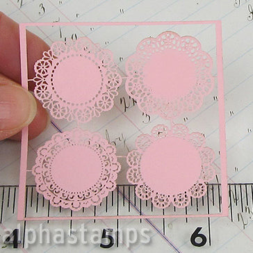 Tiny Doilies - Pink - Set of 4