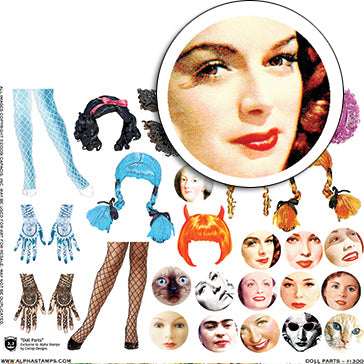 Doll Parts Collage Sheet