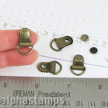 Bronze Mini D-Ring Hanger with Rivet*