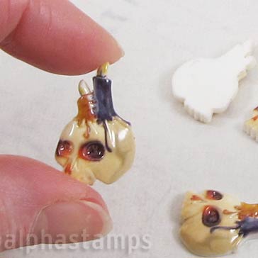 Resin Skull with Dripping Candles