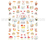 Tiny Easter Bunny Stickers