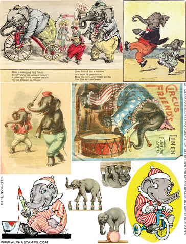 Elephants #3 Collage Sheet