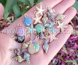 Enameled Seashell Charm Mix - Set of 3*