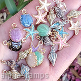 Enameled Seashell Charm Mix - Set of 3*