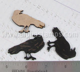 1.5 Inch Tall Etched Ravens