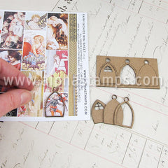 Chipboard Fairy Door Charm - Set of 2*