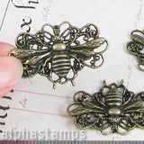 Large Antique Bronze Bee Pendant