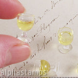 Mini Filled Wine Glass - White*