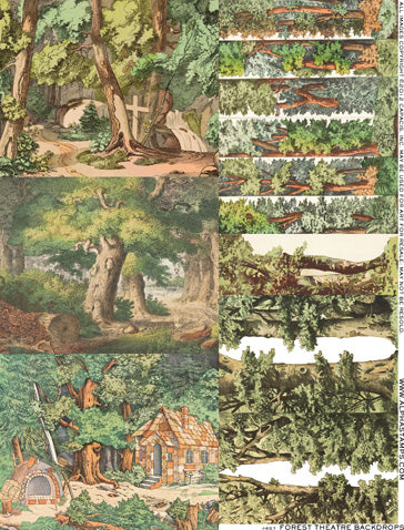 Forest Theatre Backdrops Collage Sheet