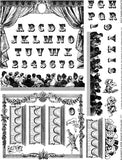 Gatefold Shrine B&W Elements Collage Sheet