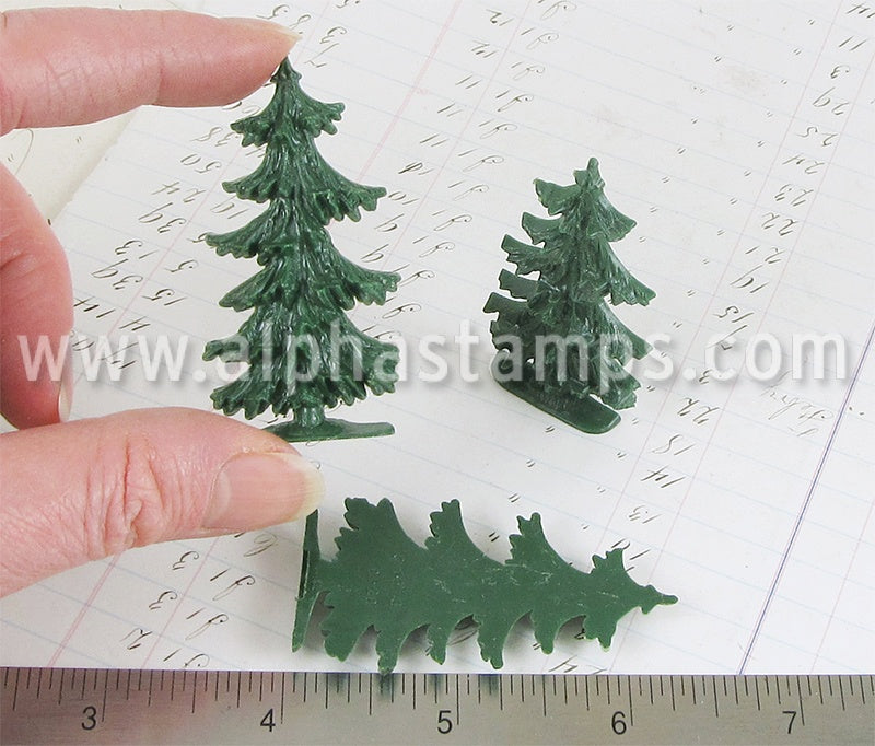 2 Inch German Fir Trees Alpha Stamps