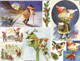 Gnomes & Birds Collage Sheet