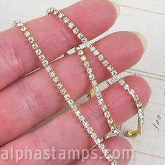2mm Rhinestone Chain - Rose Gold - LIMBO