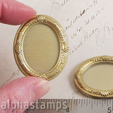 Set of Gold Oval Frames