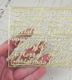 Merry Christmas Text - Gold Dresden