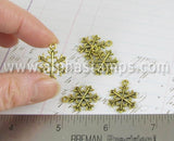21mm Gold Snowflake Charms