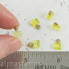 Square Resin Perfume Bottle with Gold Stopper - SOLD OUT