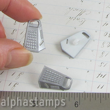 Silver Grater Buttons - Set of 2