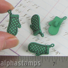 Green Oven Mitt Buttons - Set of 2