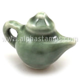 Tiny Green Round Ceramic Teapot*