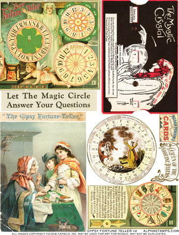 Gypsy Fortune Teller #2 Collage Sheet