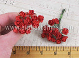 1/2 Inch Red Paper Roses