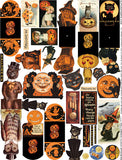 Halloween Clock Spinners Collage Sheet
