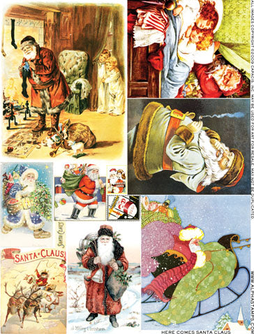 Here Comes Santa Claus Collage Sheet