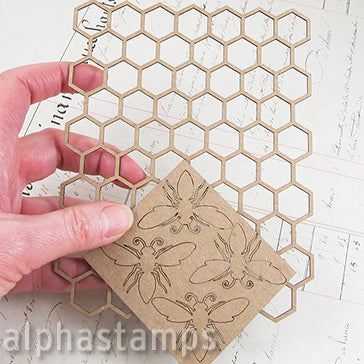 Honeycomb & Bees Die-Cut Chipboard Set