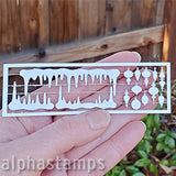 Tiny Cardstock Icicles & Christmas Ornaments