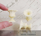 Miniature Ivory Leafy Urn
