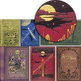 Jules Verne ATC Book Covers Collage Sheet